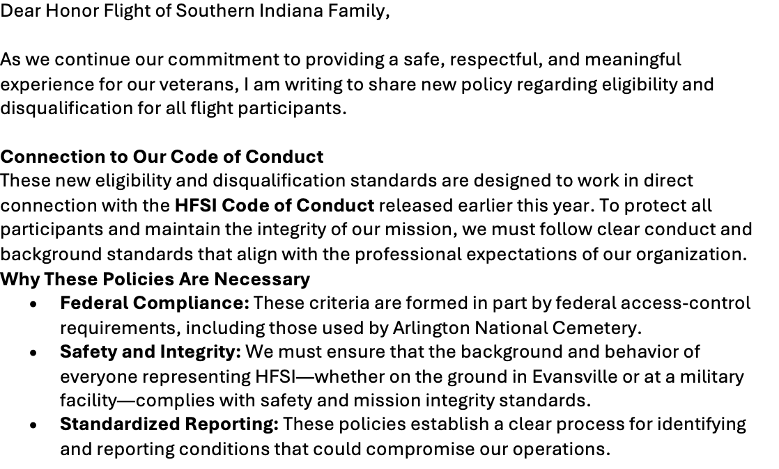 A Message From President